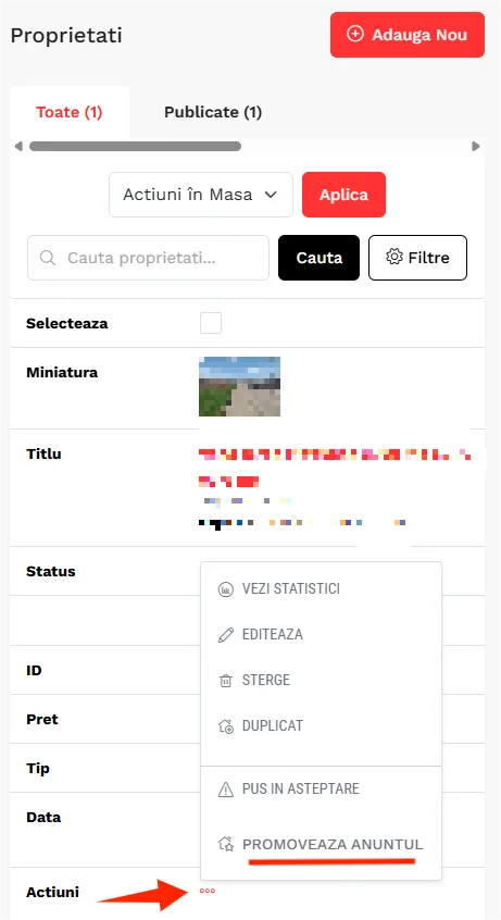 Cum se promoveaza anuntul