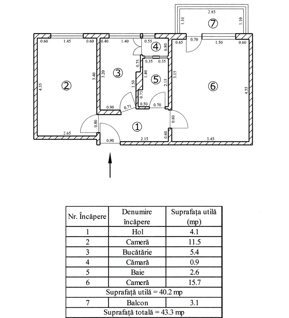 Proprietar – Vând apartament 2 camere decomandate
