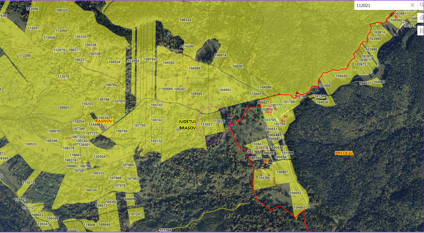 locatie_teren Vând teren 6600mp la Trei Brazi, Râșnov-Predeal
